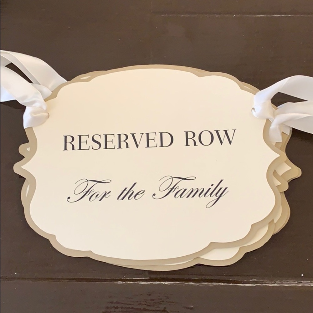 Reserved Wedding Signs